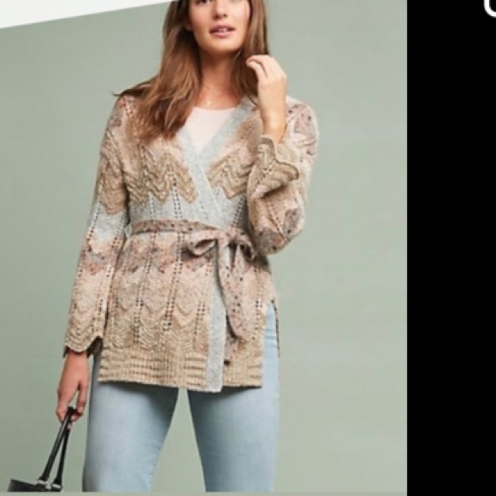 Meadow Rue open cardigan with belt